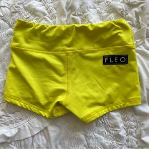 FLEO XS NEON YELLOW WORKOUT SHORTS